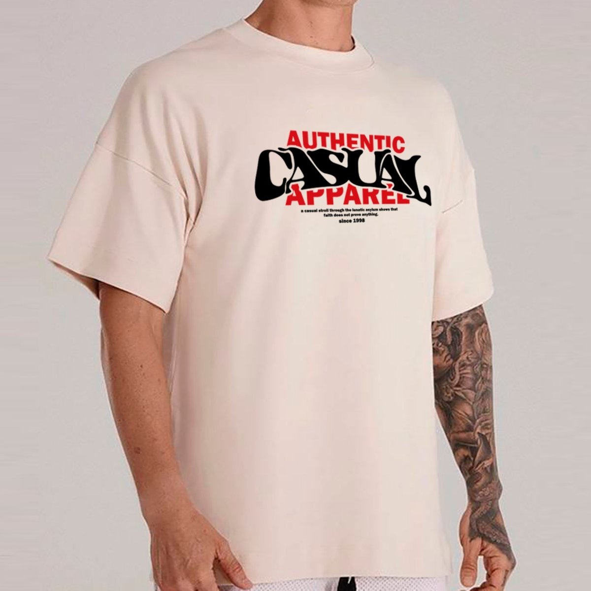 Imagem principal Camiseta Ousy Streetwear Casual Authentic Visual Impactante Oversized Off White off-white white ousy off-white white