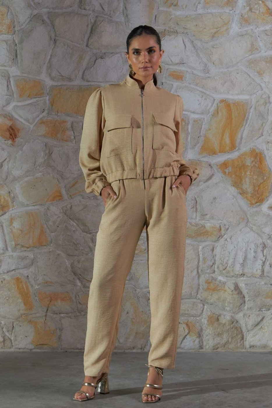 Imagem principal Calça Vanibele Zíper bege Vanibele bege