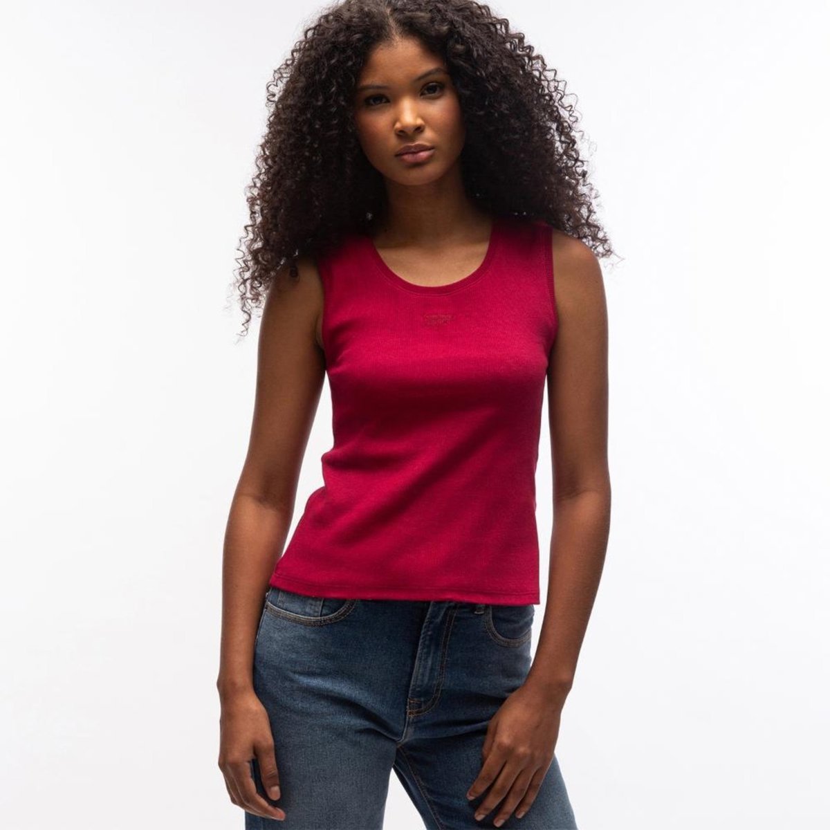 Imagem principal Regata Canelada Logo Cursivo Tommy Jeans - EGG rosa Tommy Jeans rosa