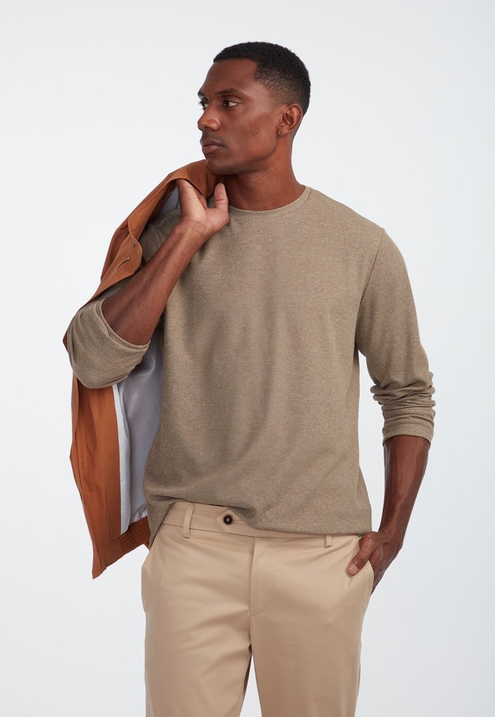 Imagem principal Calça Traymon Skinny Algodão Egípcio Areia caramelo Traymon caramelo