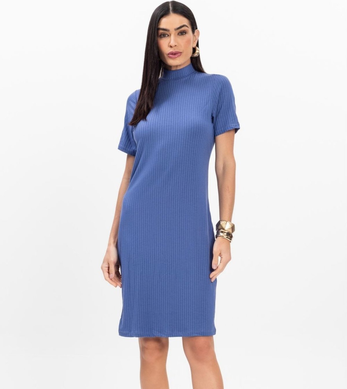 Imagem principal Vestido Curto de Ribana Feminino Rovitex azul Rovitex azul