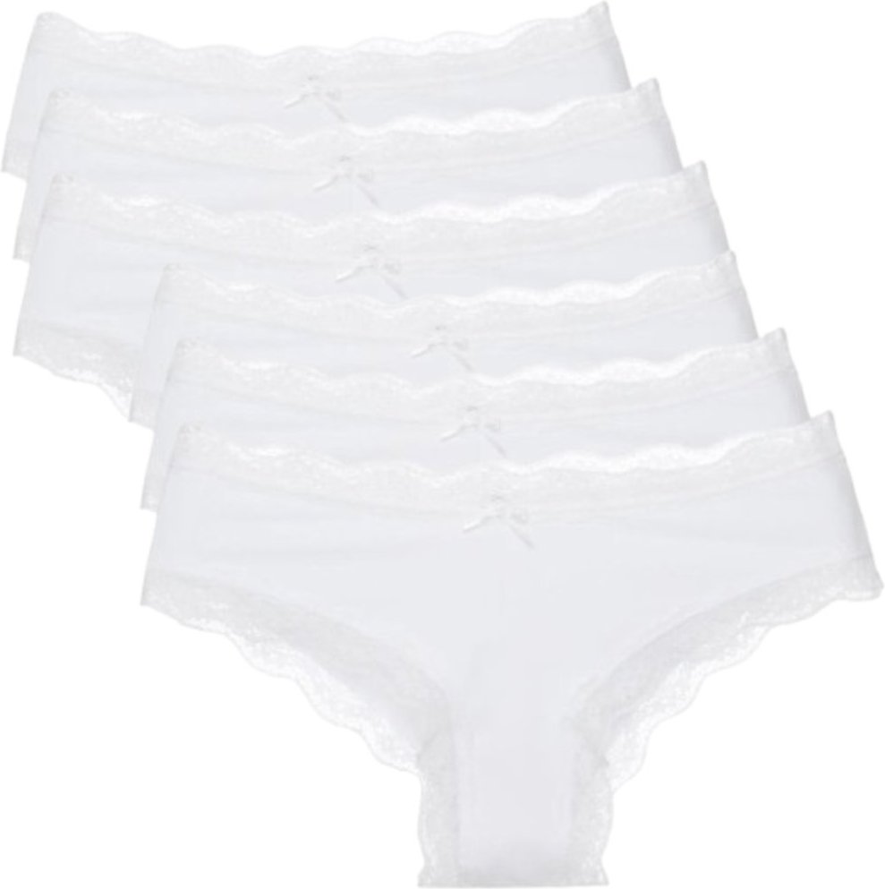 Imagem principal Kit 6 Calcinhas Boyshort Microfibra Renda Pop Colors Branco Loungerie incolor Loungerie incolor