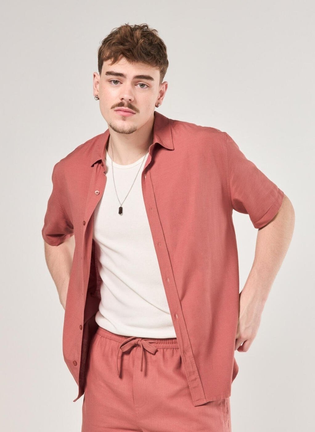 Imagem principal Camisa Comfort Linho Youcom rosê Youcom rosê