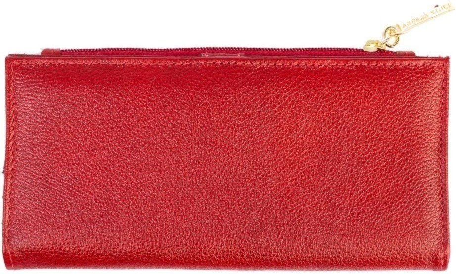 Imagem principal Carteira feminina de couro liso Cléo 9,5x19cm Andrea Vinci vermelho Andrea Vinci vermelho
