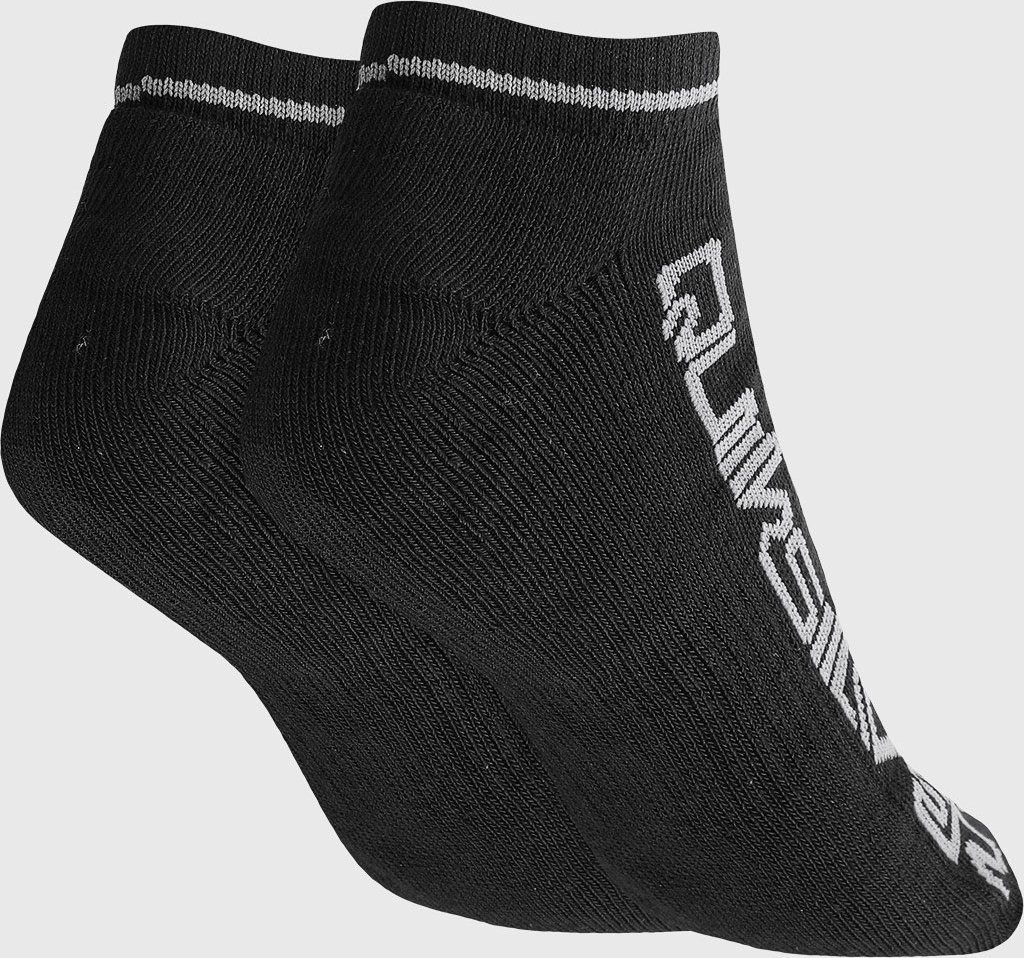 Kit 3pçs Meia Quiksilver Cano Baixo Invisivel Preta