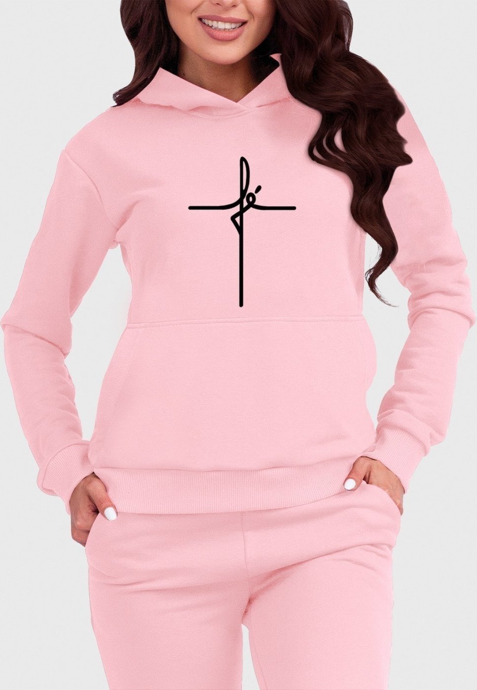 Imagem principal Blusa de Frio Moletom Feminino Canguru Fé Benellys Claro rosa Benellys rosa