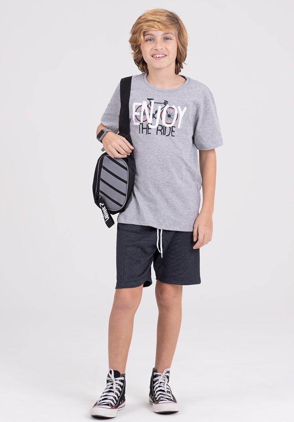 Imagem principal Infantil - Conjunto Enjoy The Ride Mescla VIDA COSTEIRA cinza VIDA COSTEIRA cinza