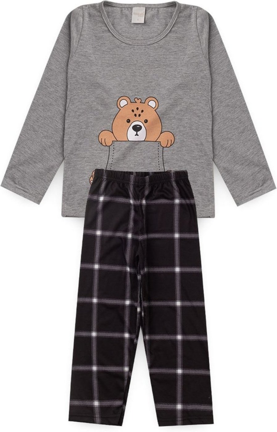 Imagem principal Pijama Molekada Menino Longo Urso cinza Molekada cinza