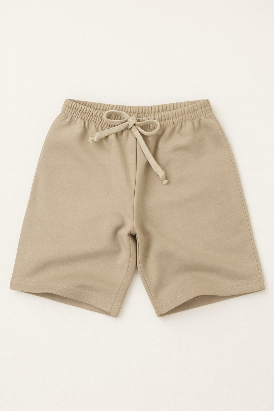 Imagem principal Infantil - Bermuda Moletinho Masculina Bege com Cardaço Babei no Look unico Babei no Look unico