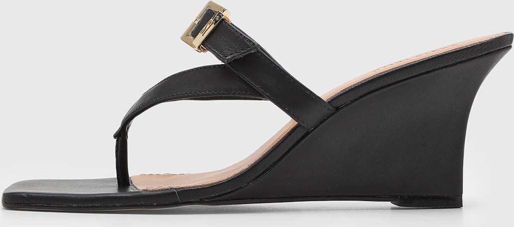 Imagem principal Sandália Feminina Santa Lolla Ponta Quadrada Preta preto Santa Lolla preto