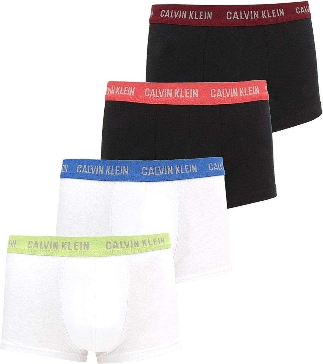 Imagem principal Cueca Calvin Klein Low Rise Trunk Classic 4 Colors Preta e Branca Pack 4 UN branco/preto Calvin Klein branco/preto