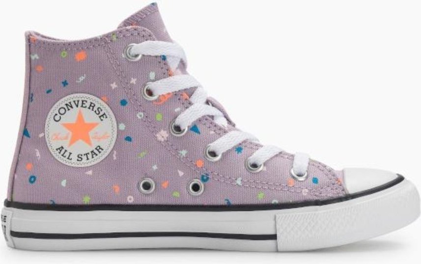Imagem principal Infantil - Chuck Taylor All Star Confetti Party Juvenil Cano Alto Converse roxo Converse roxo