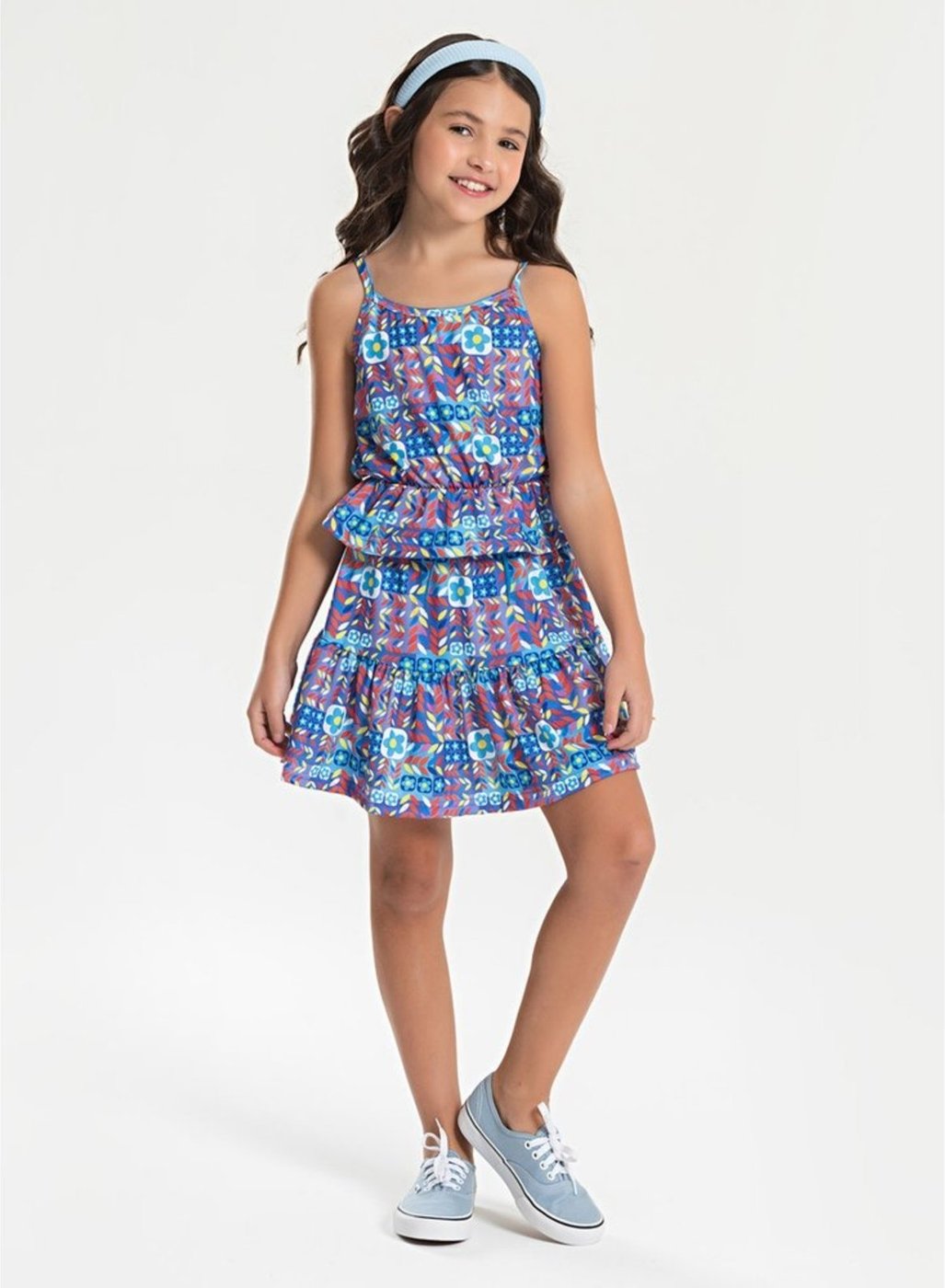 Imagem principal Infantil - Conjunto Verão Menina Tulipa Cropped Alcinha com Babado e Saia Flores da Estação Molekada roxo Molekada roxo