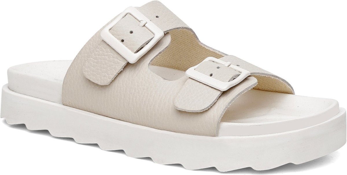 Imagem principal Sandália Papete Feminina Vittal em Couro Off White off-white white off-white white