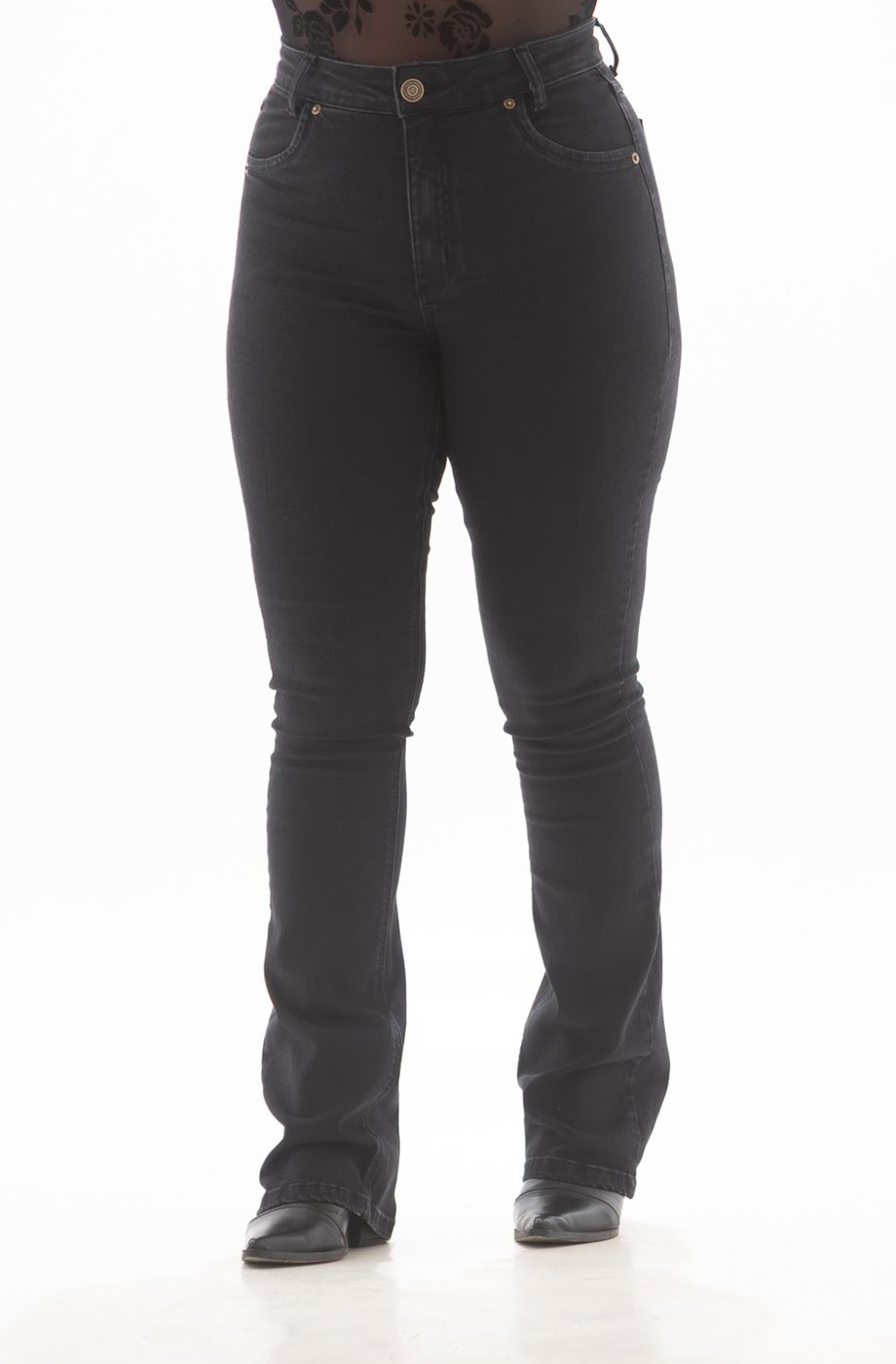 Calça Jeans Feminina Arauto Bootcut Black