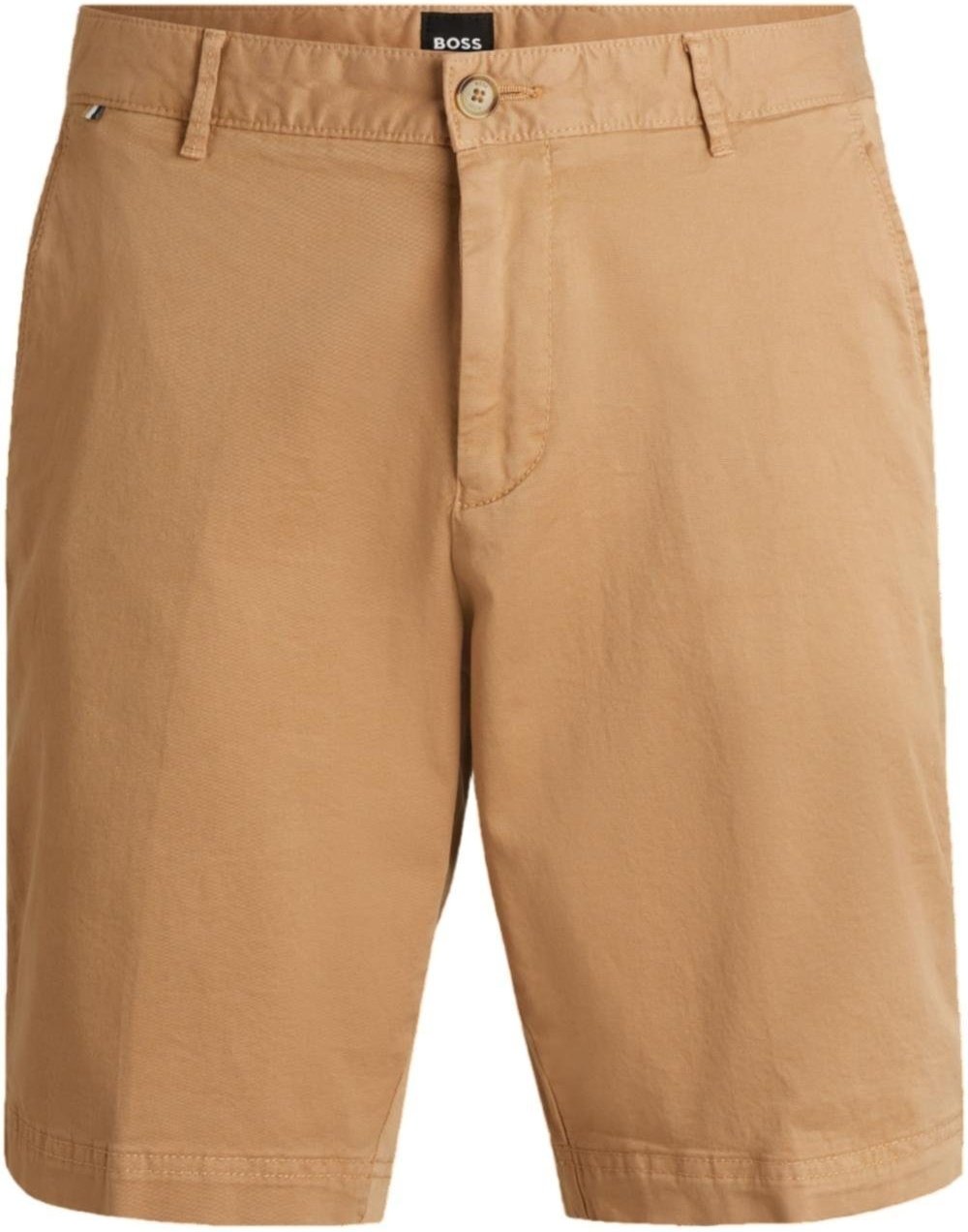 Imagem principal Bermuda Com Caimento Descontraído Em Sarja De Algodão Stretch Boss marrom Boss marrom