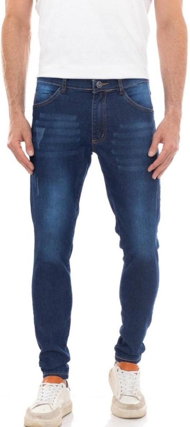 Calça Mascuina Jeans Skinny Premium Puídos Fashion