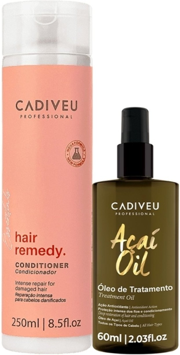 Imagem principal Kit Cadiveu Essentials Hair Remedy Condicionador e Açaí Oil 60 (2 produtos) Cadiveu Professional multicolorido Cadiveu Professional multicolorido
