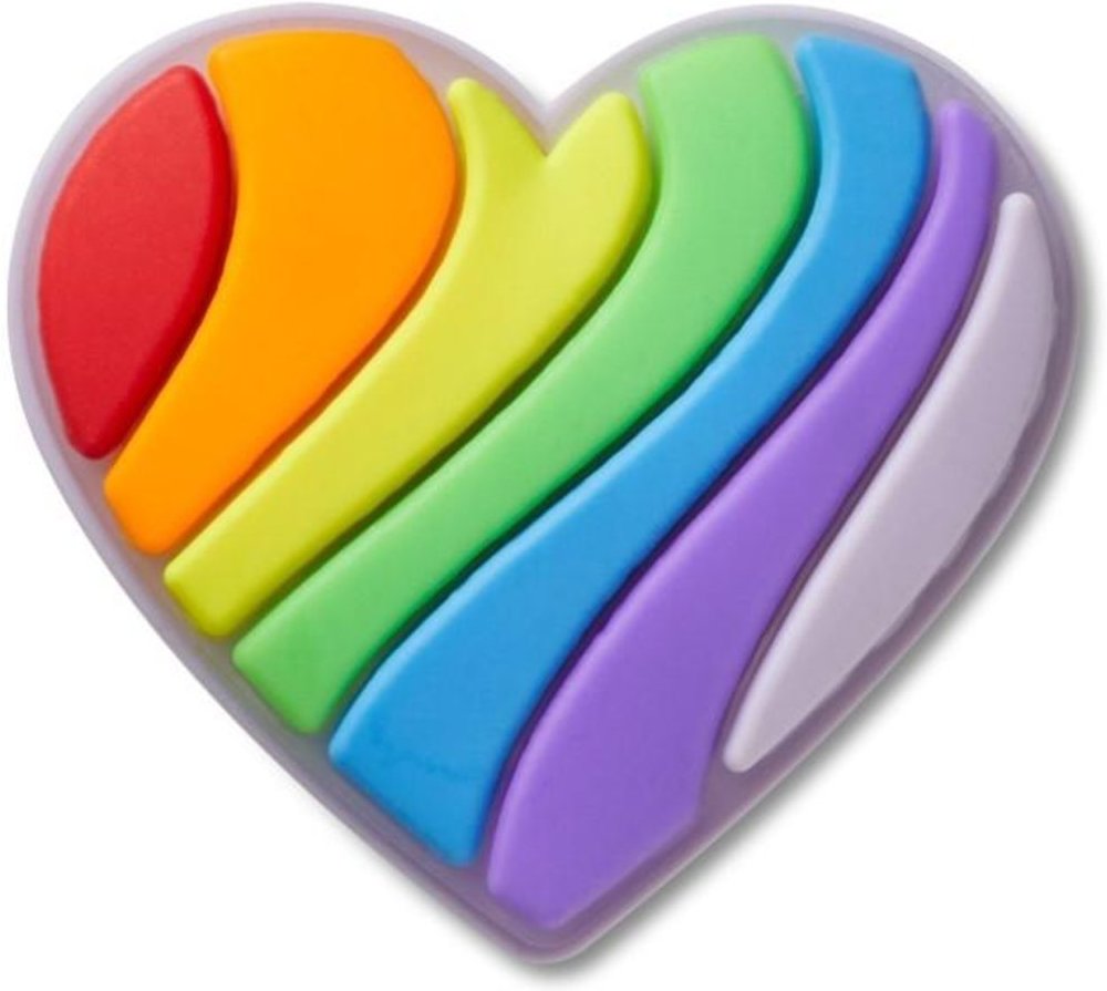 Infantil - Jibbitz™ Coração Arco-Íris Orgulho