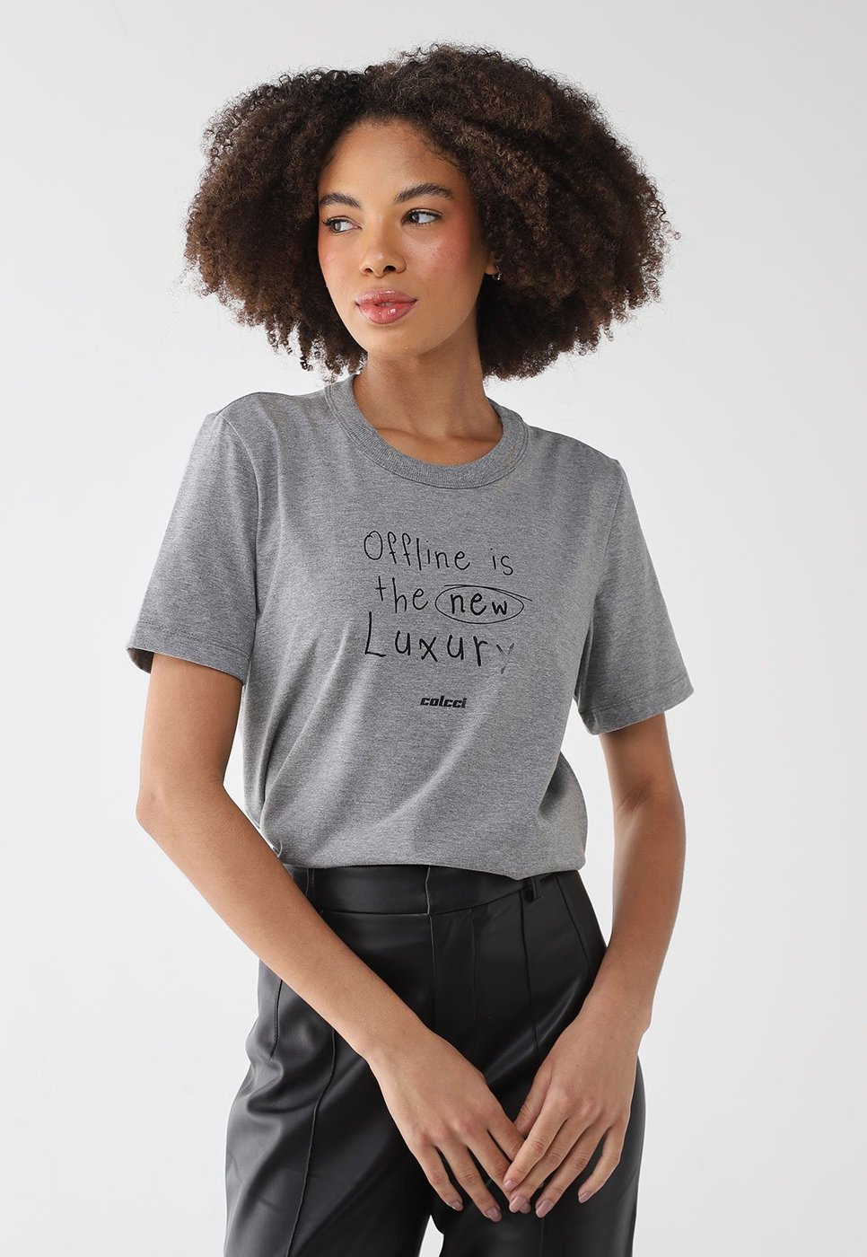 Camiseta Feminina Colcci Estampa Frontal