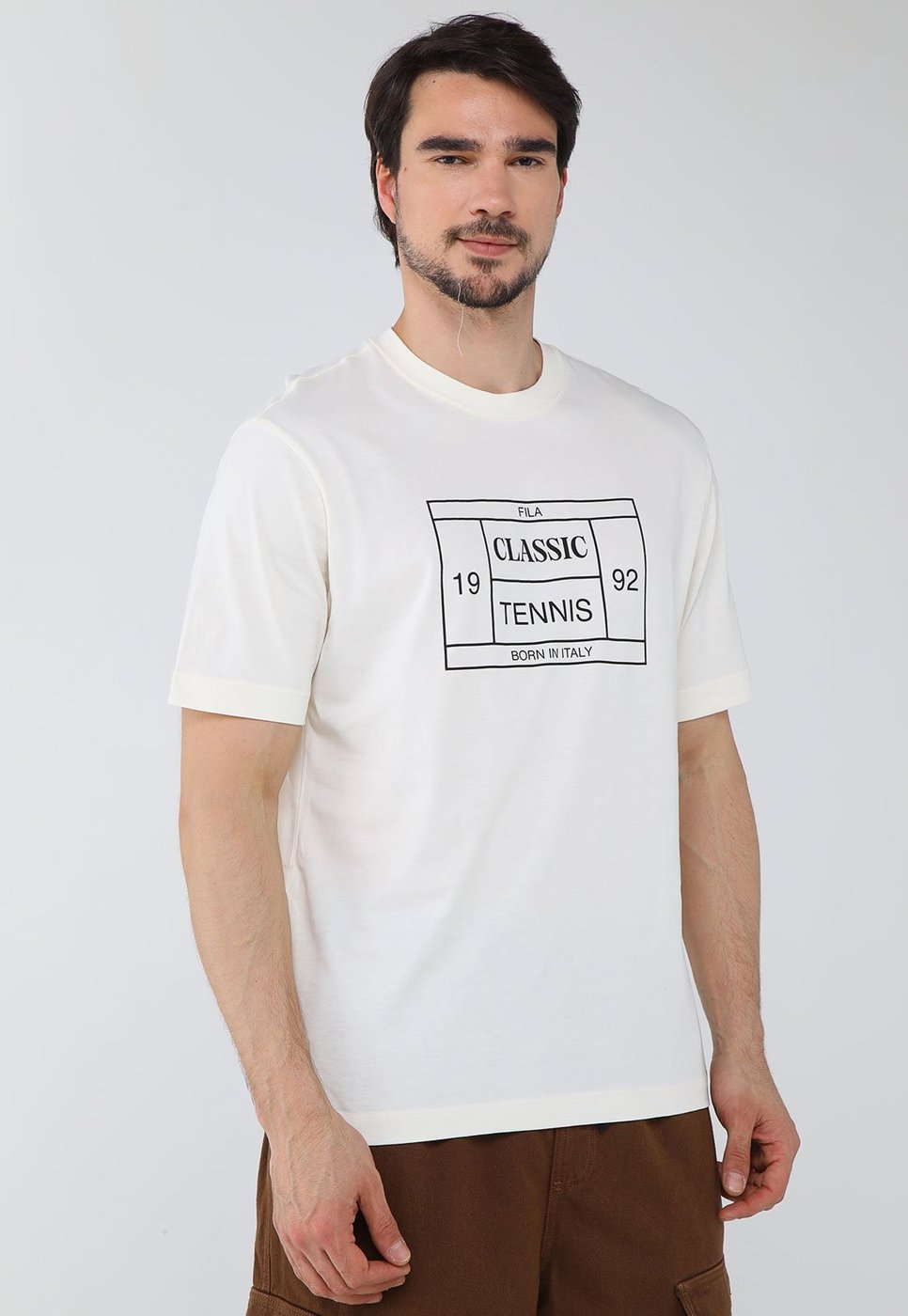 Imagem principal Camiseta Masculina Fila Comfort Tennis Union Branca branco Fila branco