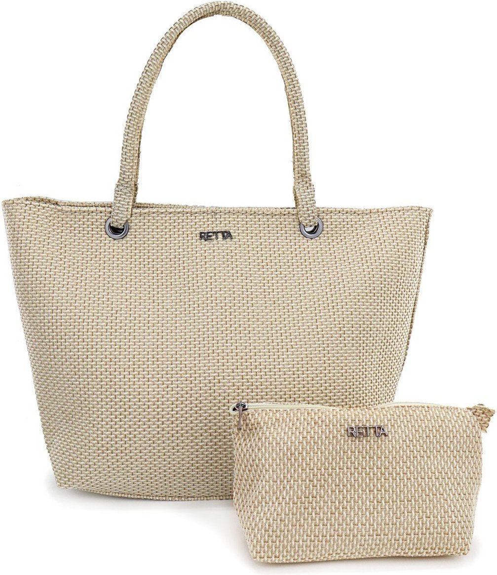 Bolsa Praia Com Ziper Mais Necessaire Brinde Retta Oficial