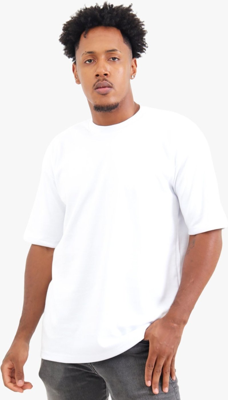 Camiseta Oversized Masculina Lisa Premium Algodão Gola Alta