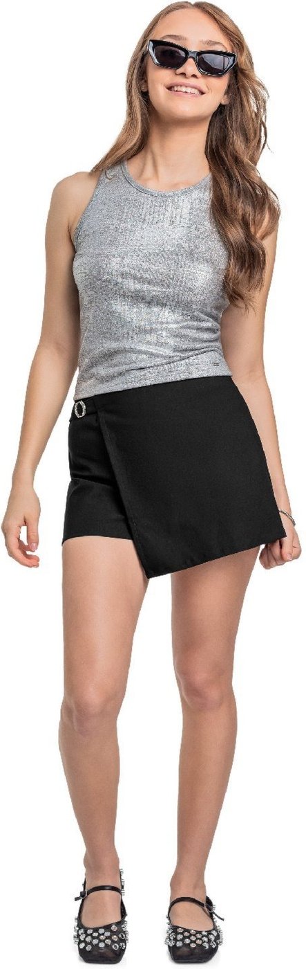 Imagem principal Infantil - Regata em Malha Fóil Juvenil Gloss cinza Gloss cinza