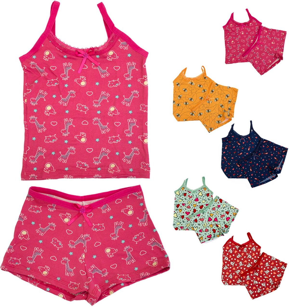 Imagem principal Infantil - Kit 2 Camisetes Gabi Lingerie Infantis Tecido Suede Leve Confortável Modelagem Perfeita Estampas Lindas multicolorido Gabi Lingerie multicolorido