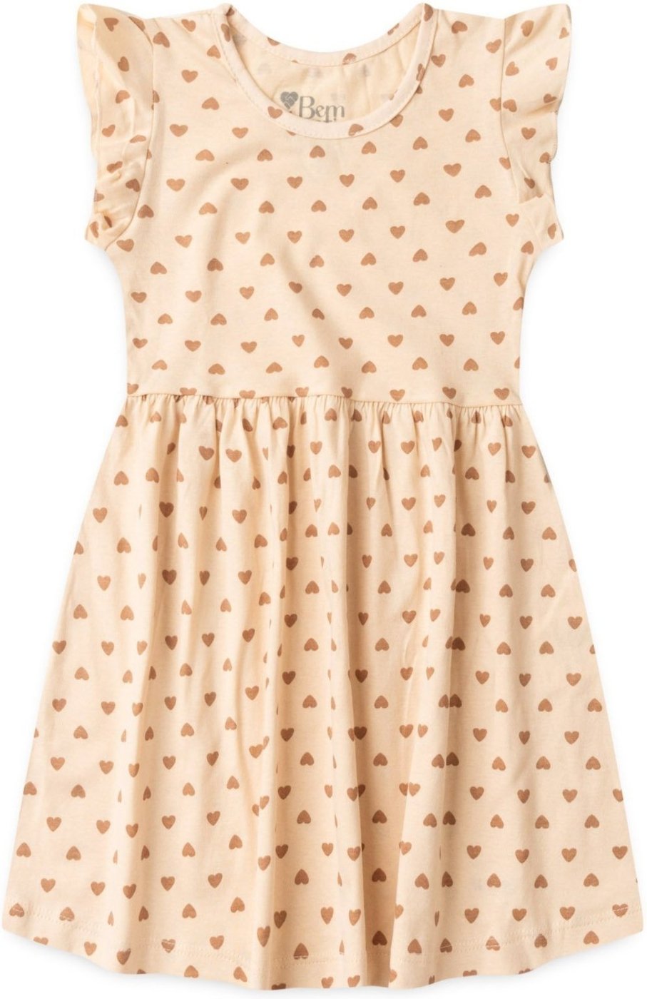 Imagem principal Infantil - Vestido Bem Vestir Manga Curta Feminino Coração bege BEM VESTIR bege