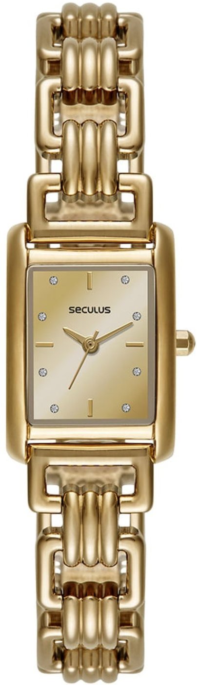 Imagem principal Relógio Feminino Seculus Quadrado em Cristais dourado Seculus dourado