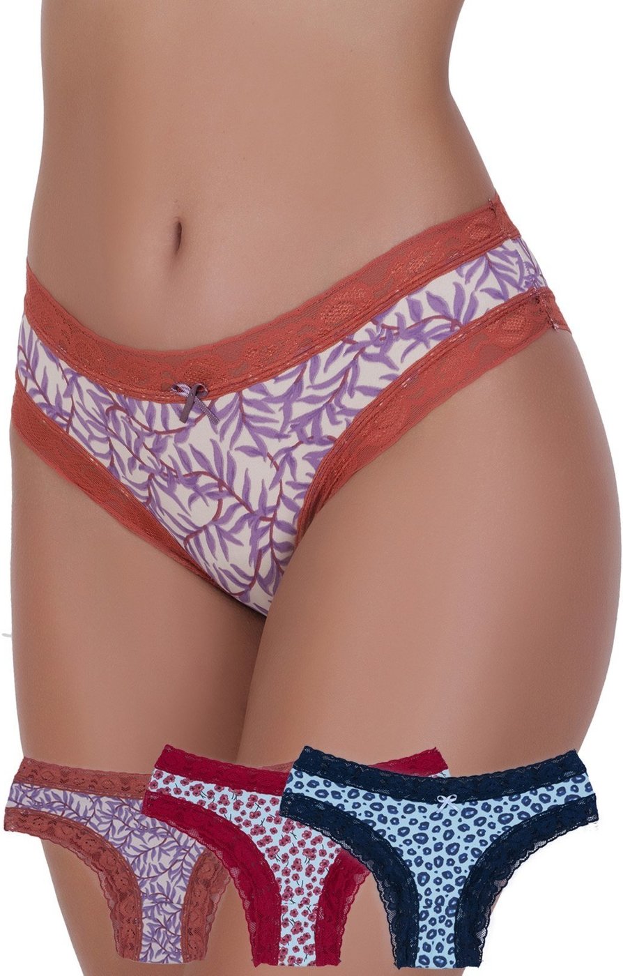 Kit 3 Calcinhas Déborah Microfibra Concept Lingerie