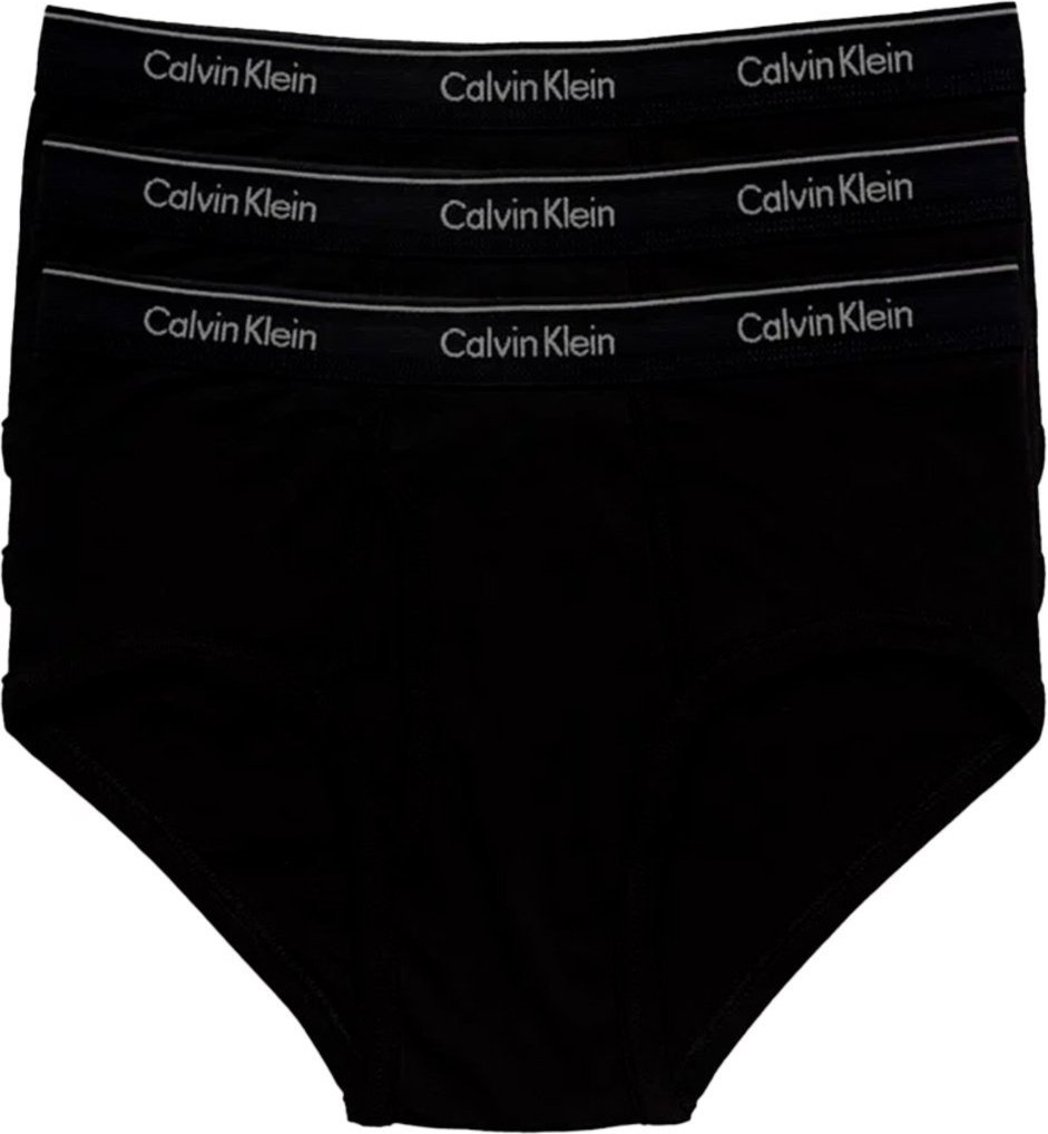 Imagem principal Cueca Calvin Klein Brief Cotton Stretch Classic All Black Pretas Pack 3UN preto black Calvin Klein preto black