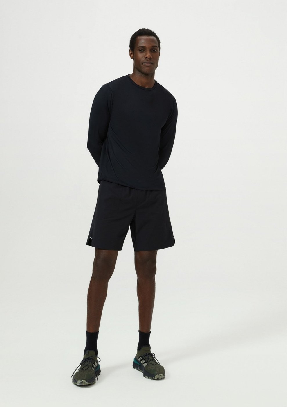 Imagem principal Camiseta Esportiva Masculina Manga Longa Com Proteção Uv 50+ Hering preto Hering preto