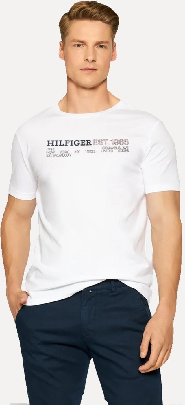 Imagem principal Camiseta Tommy Hilfiger Masculina Monotype 1985 Logo Branca branco Tommy Hilfiger branco