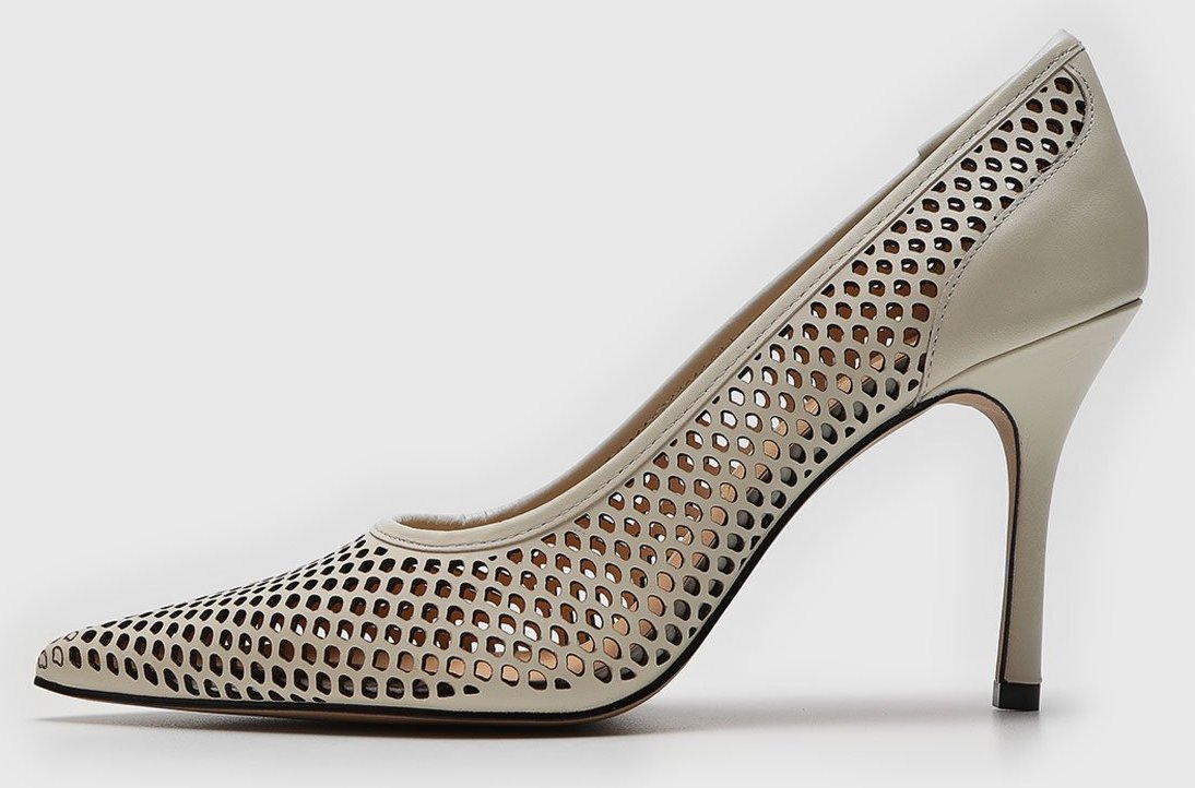 Scarpin Luiza Barcelos Microfuro Off-White