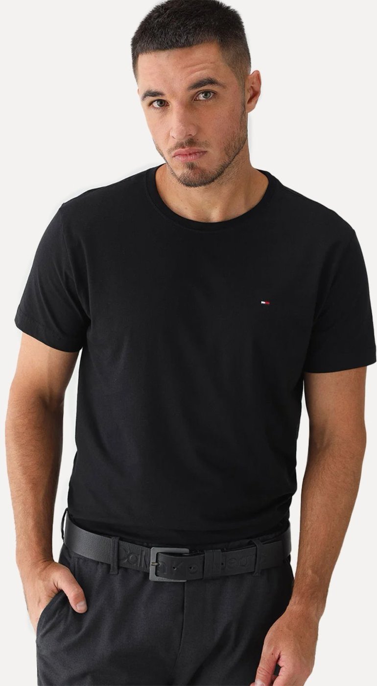 Imagem principal Camiseta Tommy Hilfiger Masculina Essential Cotton Preta preto Tommy Hilfiger preto