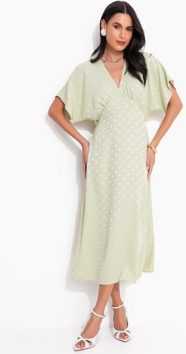 Vestido Em Tecido Plano Jacquard Ace