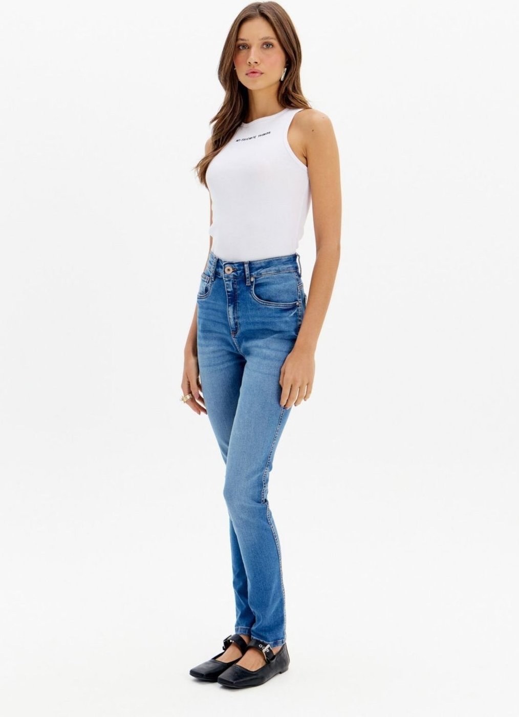 Calça Jeans Skinny Cintura Super Alta