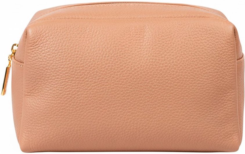 Imagem principal Necessaire de couro liso Dara 14x18x9cm Andrea Vinci bege Andrea Vinci bege