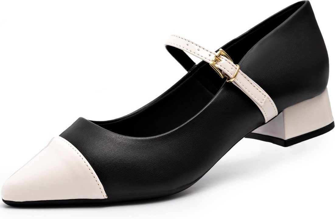 Sapato Feminino Lumiss Scarpin Boneca Mary Jane Bico Fino Off White