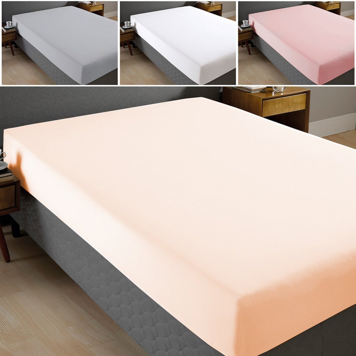 Imagem principal Lençol Com Elástico 100 Algodão Percal 130 Fios Dohler bege Dohler bege