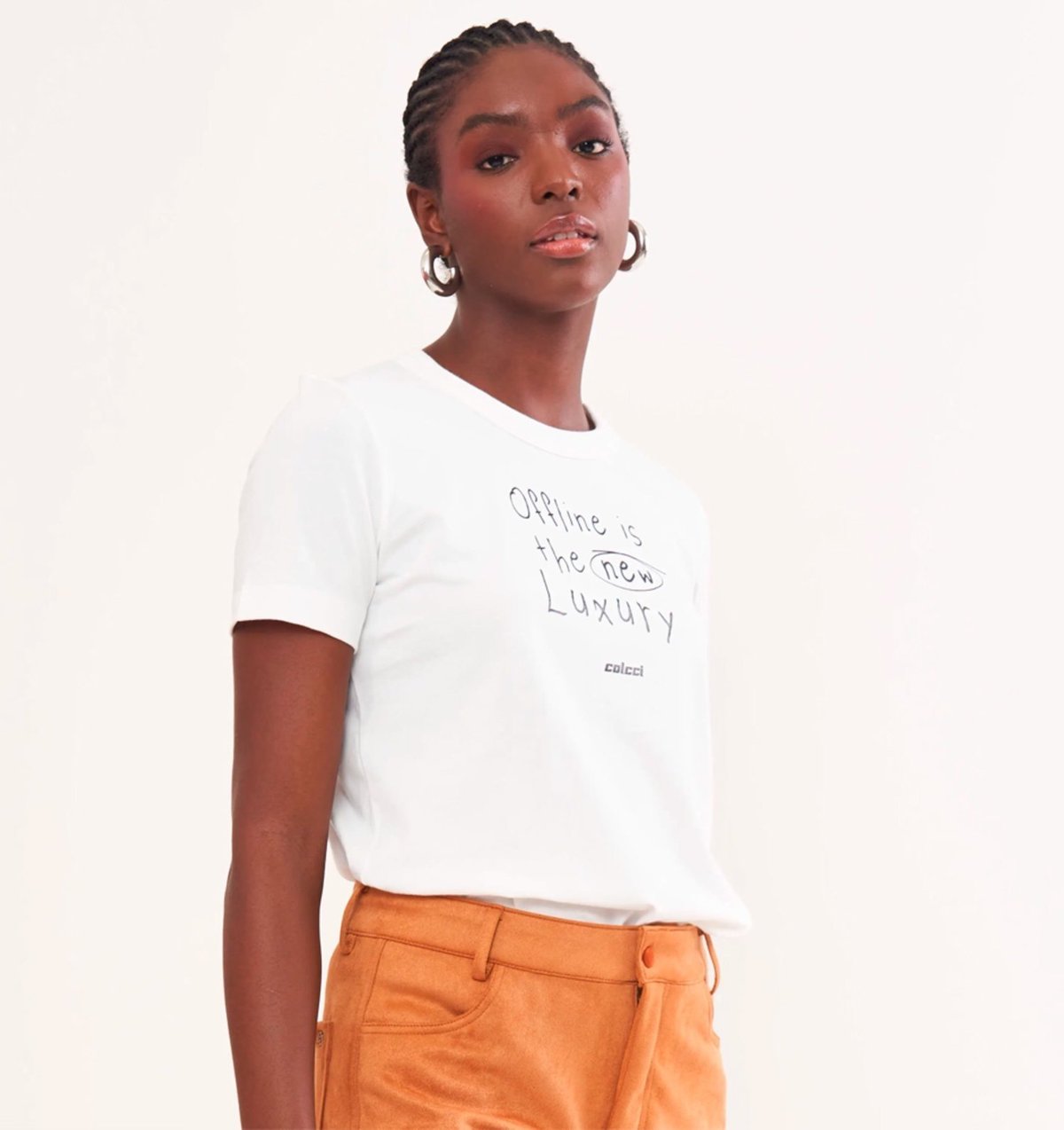 Imagem principal Camiseta Colcci Luxury Pr26 Off White Feminino amarelo white Colcci amarelo white