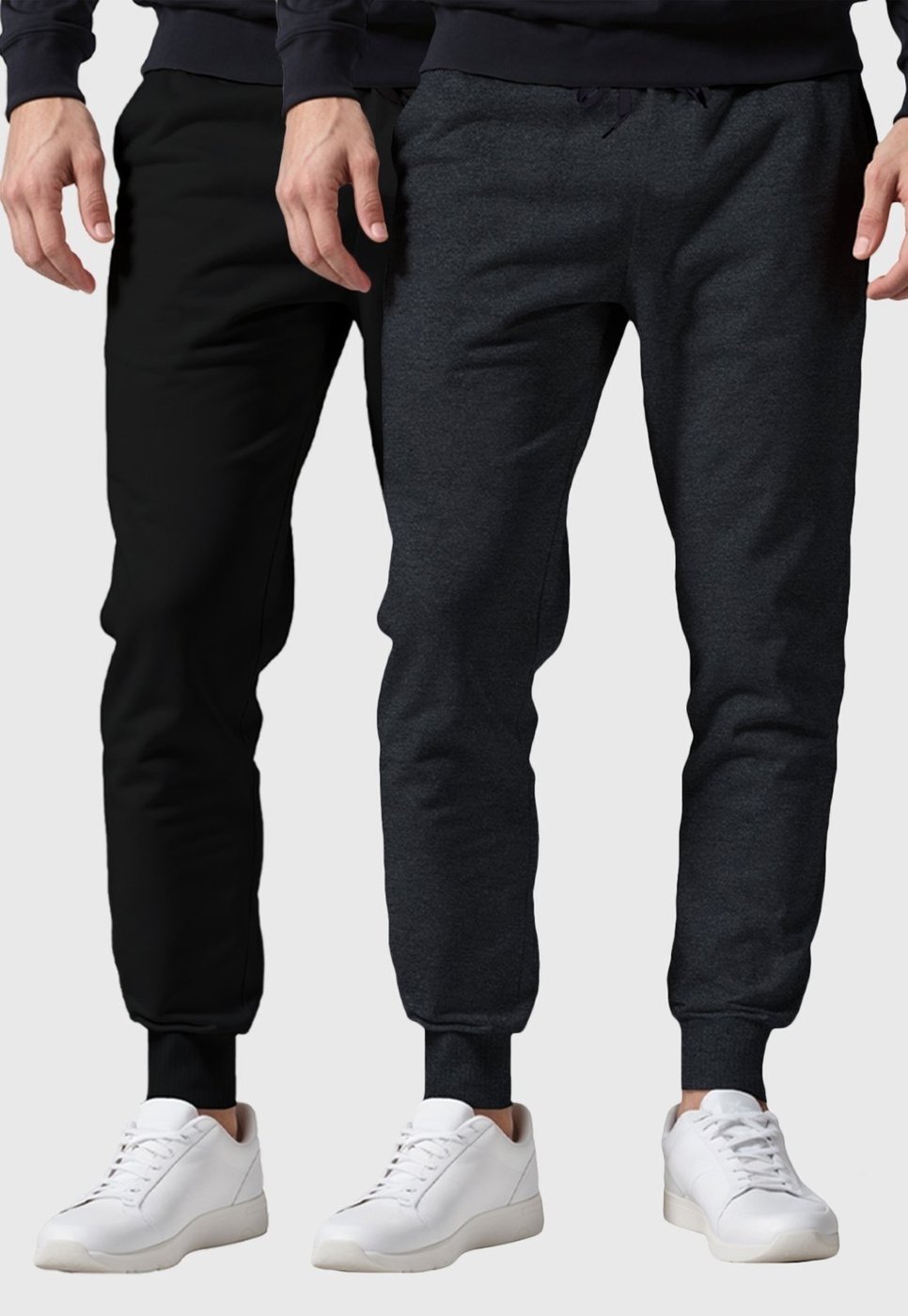 Kit 2 Calças Masculinas Moletom Lisas Benellys Básicas Chumbo e