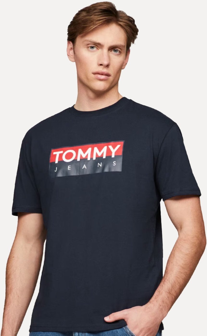 Imagem principal Camiseta Tommy Jeans Masculina Regular Entire Logo azul marinho Tommy Jeans azul marinho