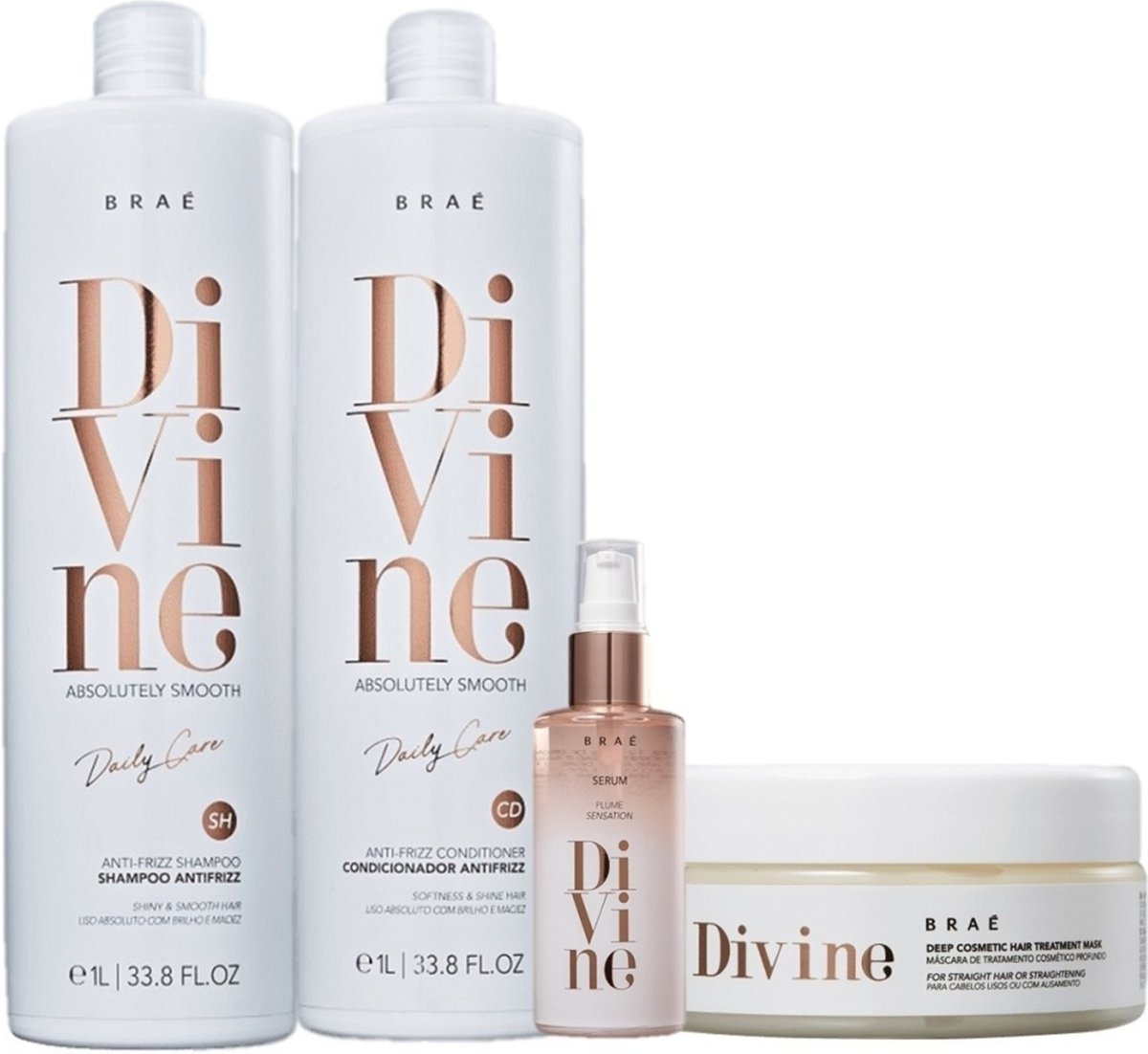 Kit BRAE Divine Hidratacao Capilar Completa (4 Produtos)