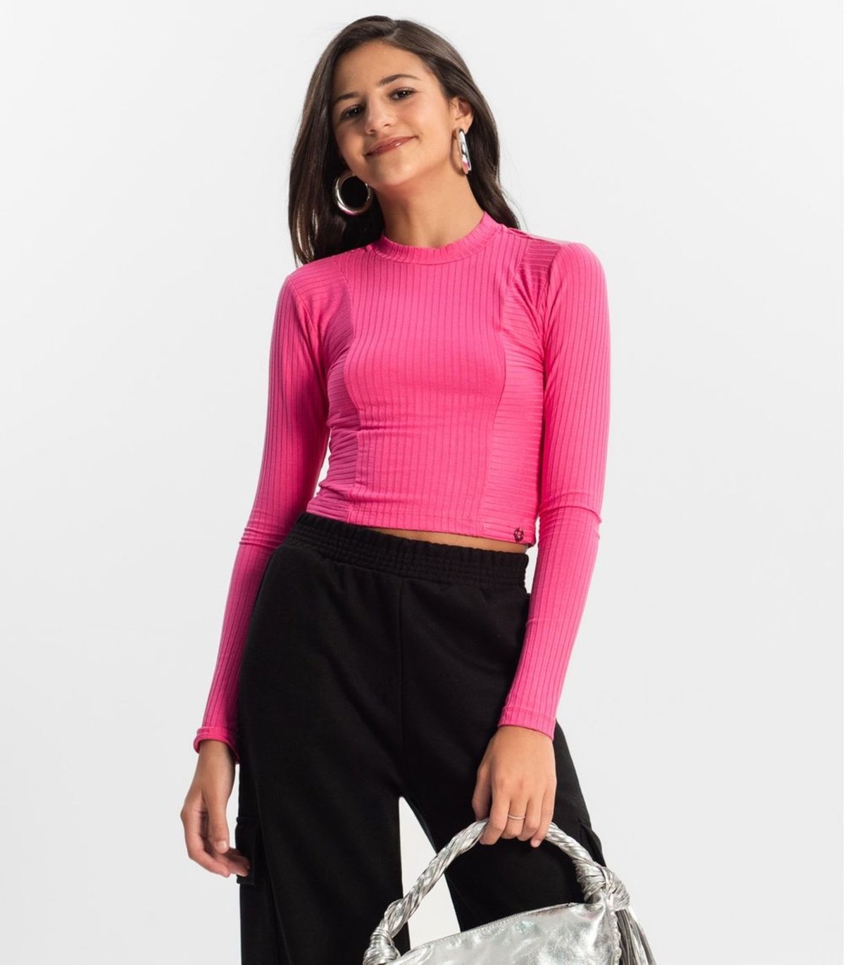 Imagem principal Infantil - Blusa Cropped Juvenil Feminina Gola Alta Minty rosa MINTY rosa