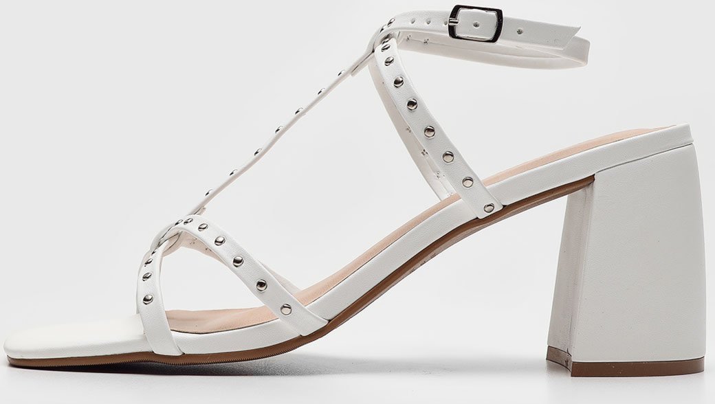 Sandália Dafiti Shoes Tiras Com Aplicação Branca