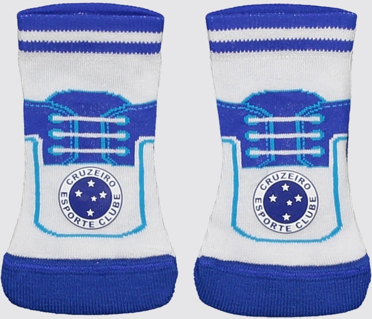 Imagem principal Meia Cruzeiro Chuteira Branca e Azul Reve D´or branco azul Reve D´or branco azul