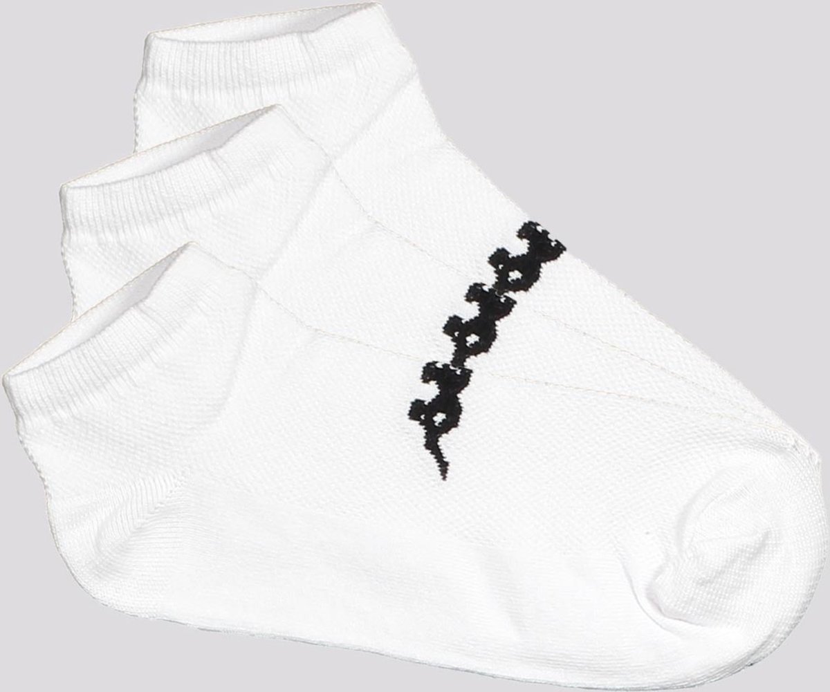 Kit Meia Kappa 3 Pares Sapatilha Branca e Preta